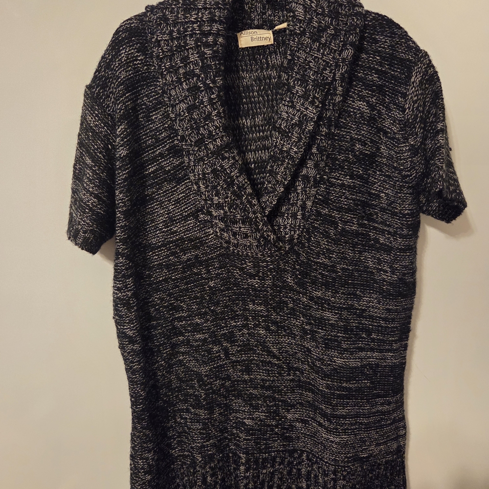 Allison Brittney Black Cowl Neck Sweater